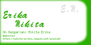 erika mikita business card